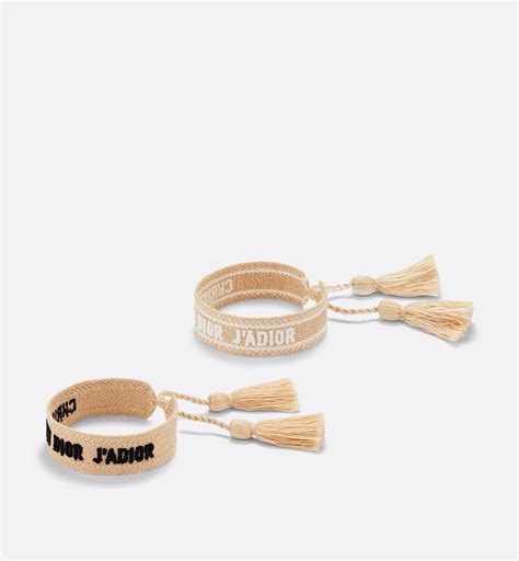 bracciale cotone dior|Set di bracciali J'Adior Cotone beige e multicolore .